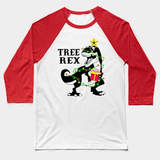 Tree Rex Christmas Baseball T-Shirt